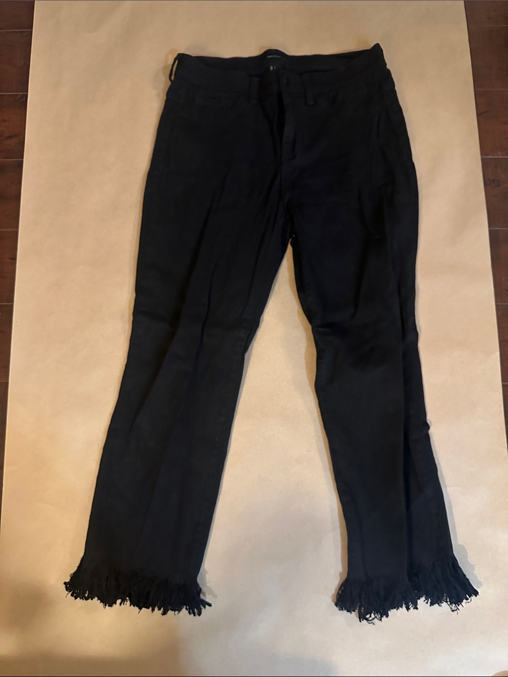 Forever 21 Black High-Rise Flare Jeans with Frayed Hem